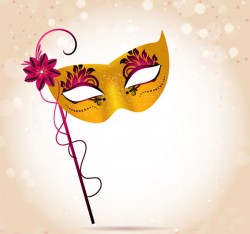 Fantasy golden mask vector pictures