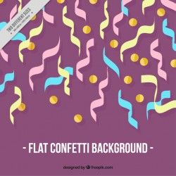Flat confetti background