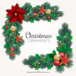 Floral christmas ornaments