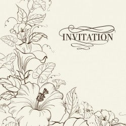 Floral invitation design