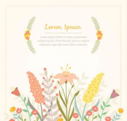 Floral vector text background