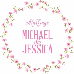 Floral wedding invitation design