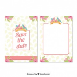 Floral wedding invitation