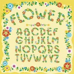 Flower alphabets with frame vectors