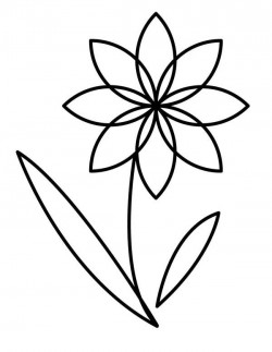 Flower Outline Coloring Page | Kids Play Color