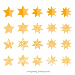Geometric set of decorative stars