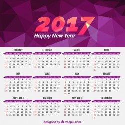 2017 geometrical calendar