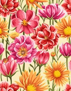 Gorgeous floral seamless background vector pictures
