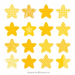 Great set of orange stars with different designs