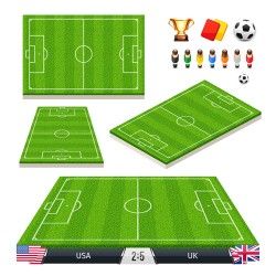 Green football field vector design 02
