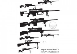 Gun Vector Sniper Rifle Pack