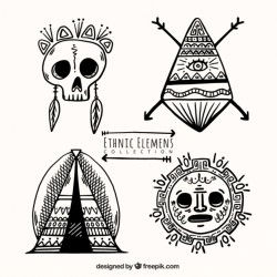 hand drawn ethnic accessories pack