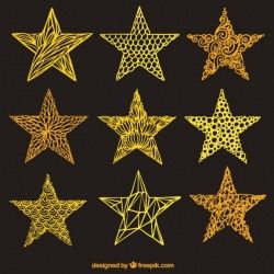 Hand-drawn stars with great designs