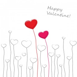 Heart grass valentine illustration vector 04