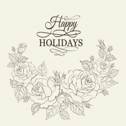 Holidays floral background