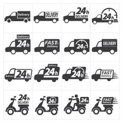 24 hours takeaway vector