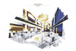 Interior design watercolor vector pictures