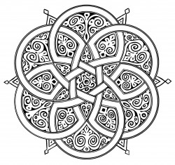 Islamic Art Geometric Designs Sketch Coloring Page