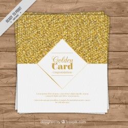 Luxurious card with golden confetti