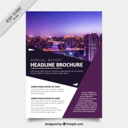 Modern business poster with geometric shapes