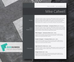 Modish and Elegant – Freebie Stylish Word Resume Template