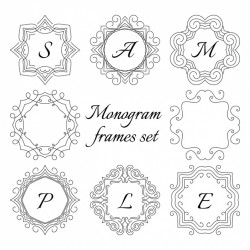 Monogram frame set