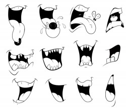 Mouth cartoon characters vector