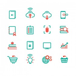 Network element icon vector