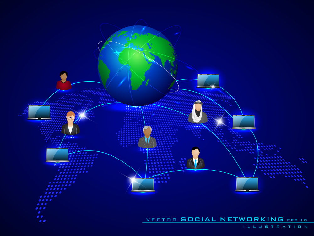 Network Technology background design png