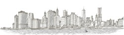 New York sketch illustration vector