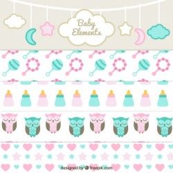 Newborn baby element collection