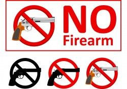 No Firearms Sign Vectors