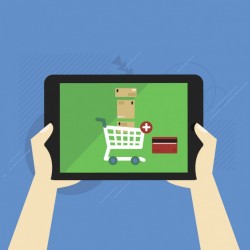 Online shopping background