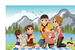 Outdoor picnic, a four vector