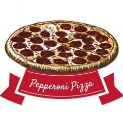 Papperoni pizza vintage label vector