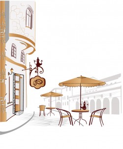 Paris street vector table