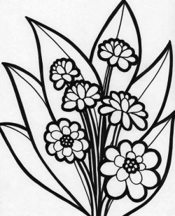 Picture of Beautiful Blooming Flower Coloring Page | Kids Play Color
