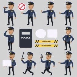 Police characters collection