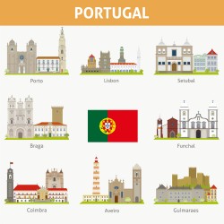 Portuguese cities illustration