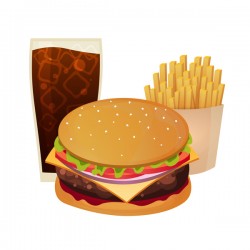 Poster fast food vector material 06