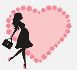 Pregnant women and love vector pictures