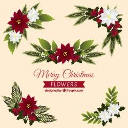 Pretty christmas flower ornaments