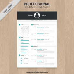 Professional resume template Vector | Free Download