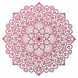 Red mandala outline