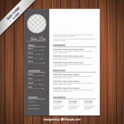 Resume template in classical style Vector | Free Download
