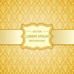 Retro golden luxury background vector set 02