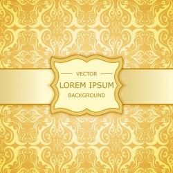 Retro golden luxury background vector set 09