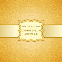 Retro golden luxury background vector set 12