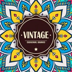 Retro pattern label background vector image