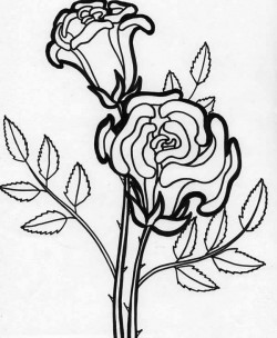 Rose Flower Blooming Coloring Page | Kids Play Color